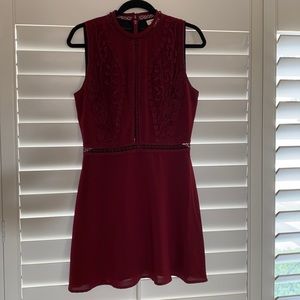 Maroon mini dress